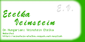 etelka veinstein business card